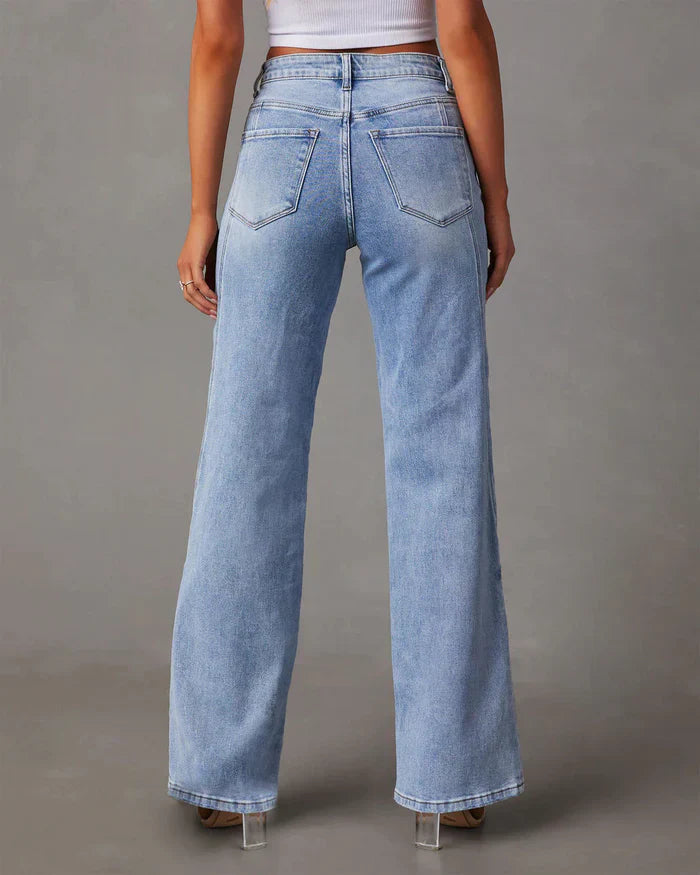 High Waist Wide Leg Jeans | Denim | Flatterende Pasvorm