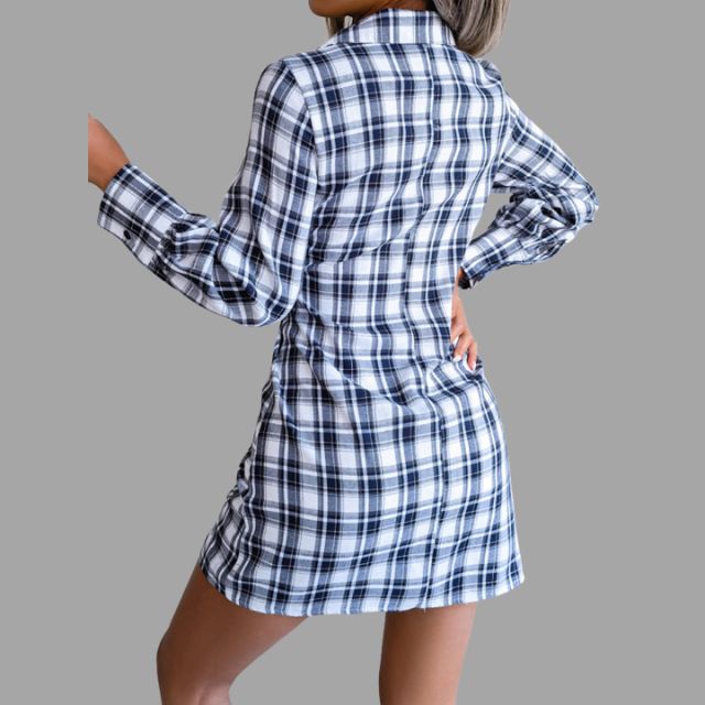 Geruite Overhemdjurk | Trendy & Comfortabel | Strikceintuur