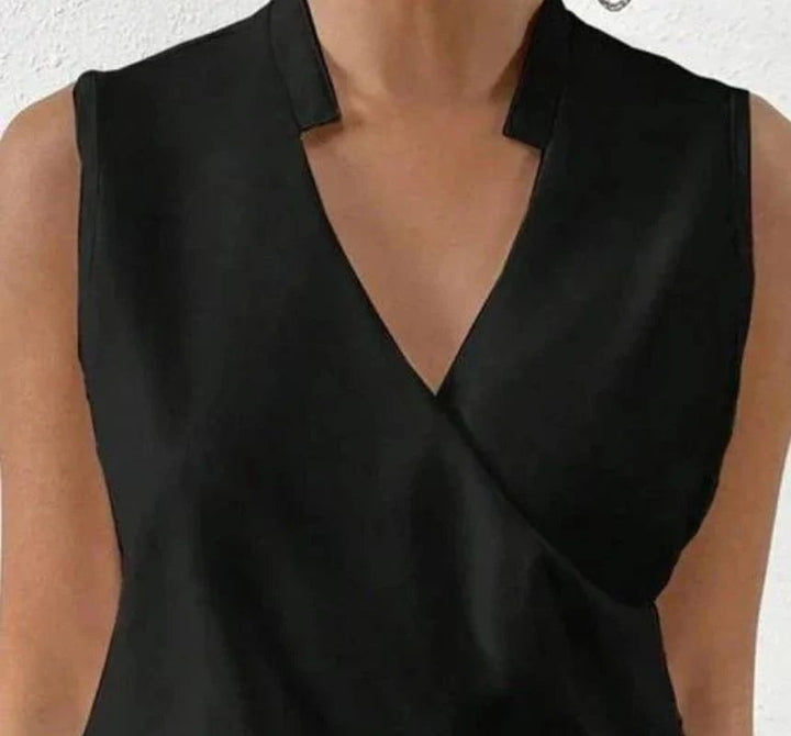 Mouwloze Blouse | Wikkelmodel | Elegant en Stijlvol