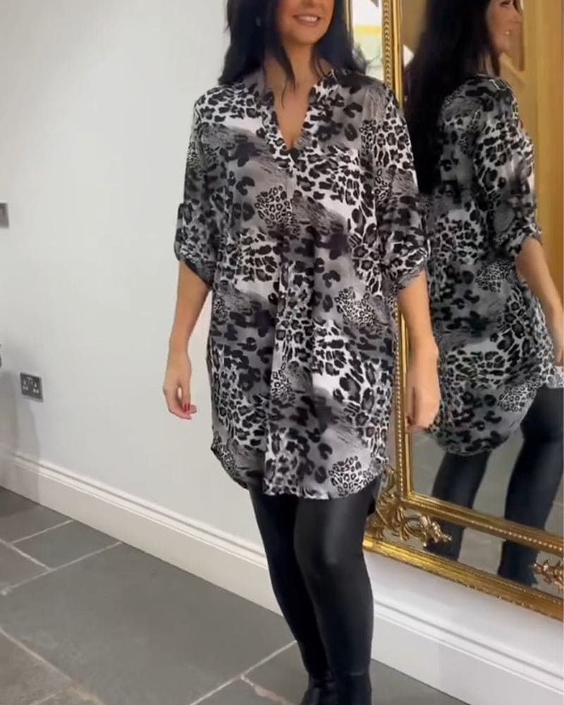 Tuniek Blouse | Panterprint & Losvallend | Trendy en Comfortabel