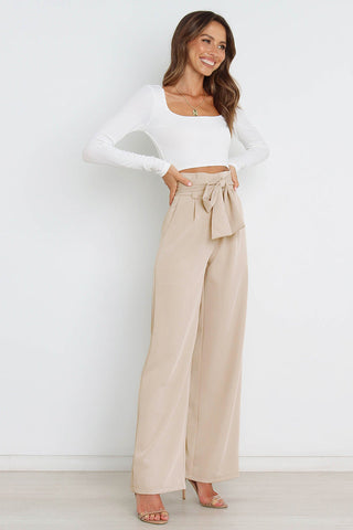 Wide Leg Broek | Strikceintuur | Elegant en Tijdloos