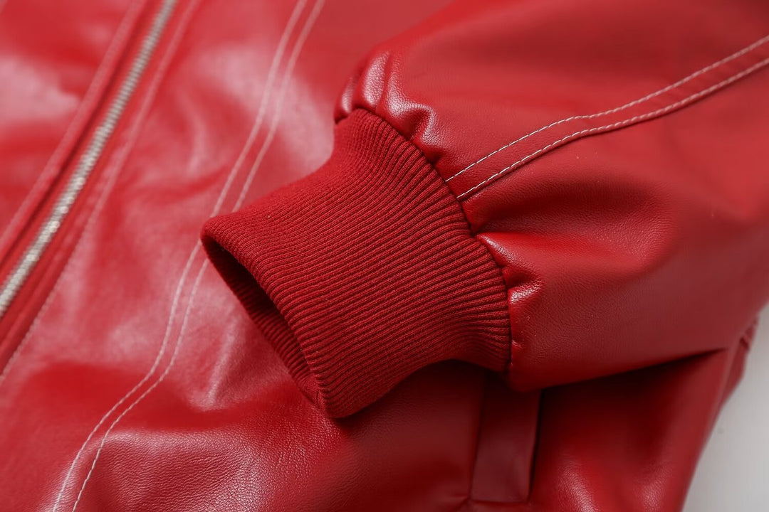 Oversized Leren Jack | Ritsluiting | Stoer en Trendy