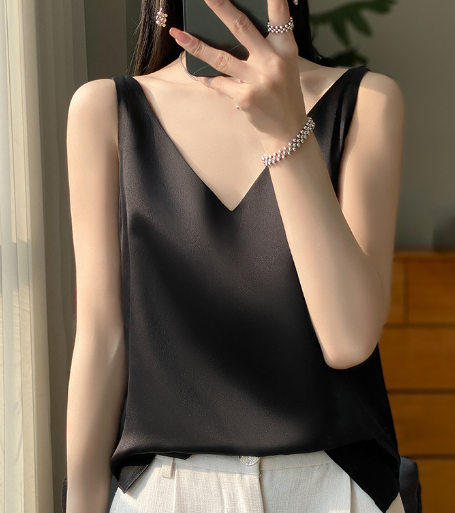 Satijnen Top | V-hals | Elegant en Luxueus