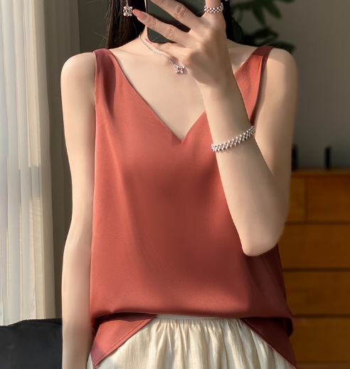 Satijnen Top | V-hals | Elegant en Luxueus