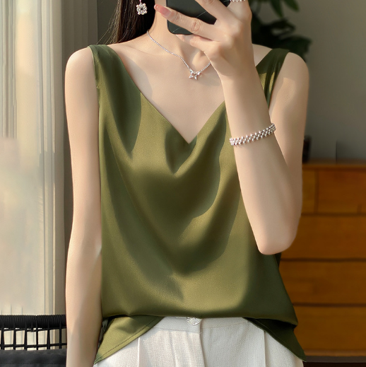 Satijnen Top | V-hals | Elegant en Luxueus