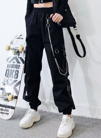 Streetwear Cargobroek | Stoer Design | Kettingen, Gespen en Comfort Fit