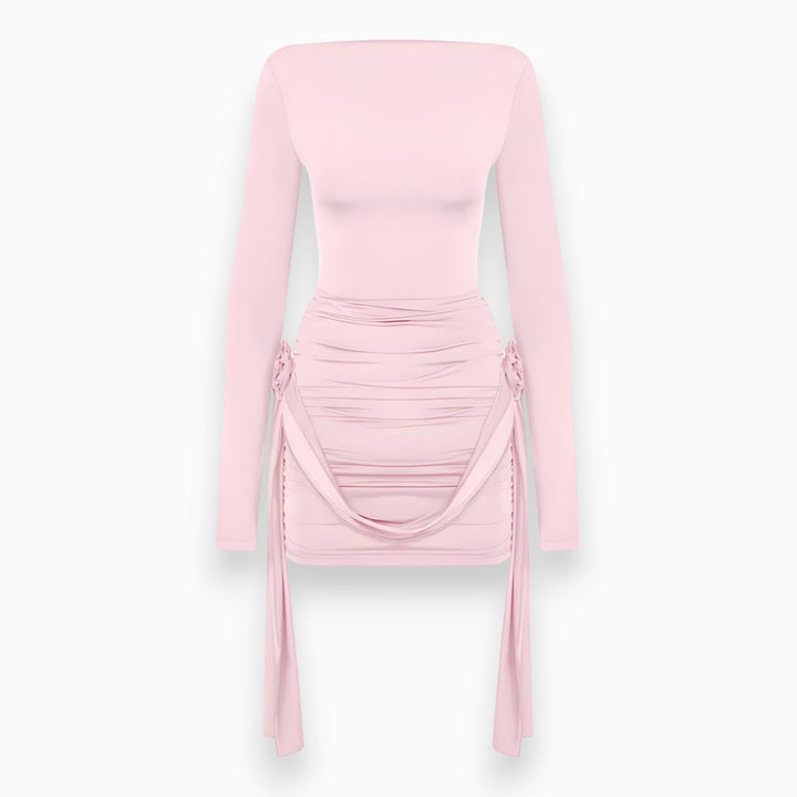 Bodycon Jurk | Lange Mouwen | Verstelbare Ruches