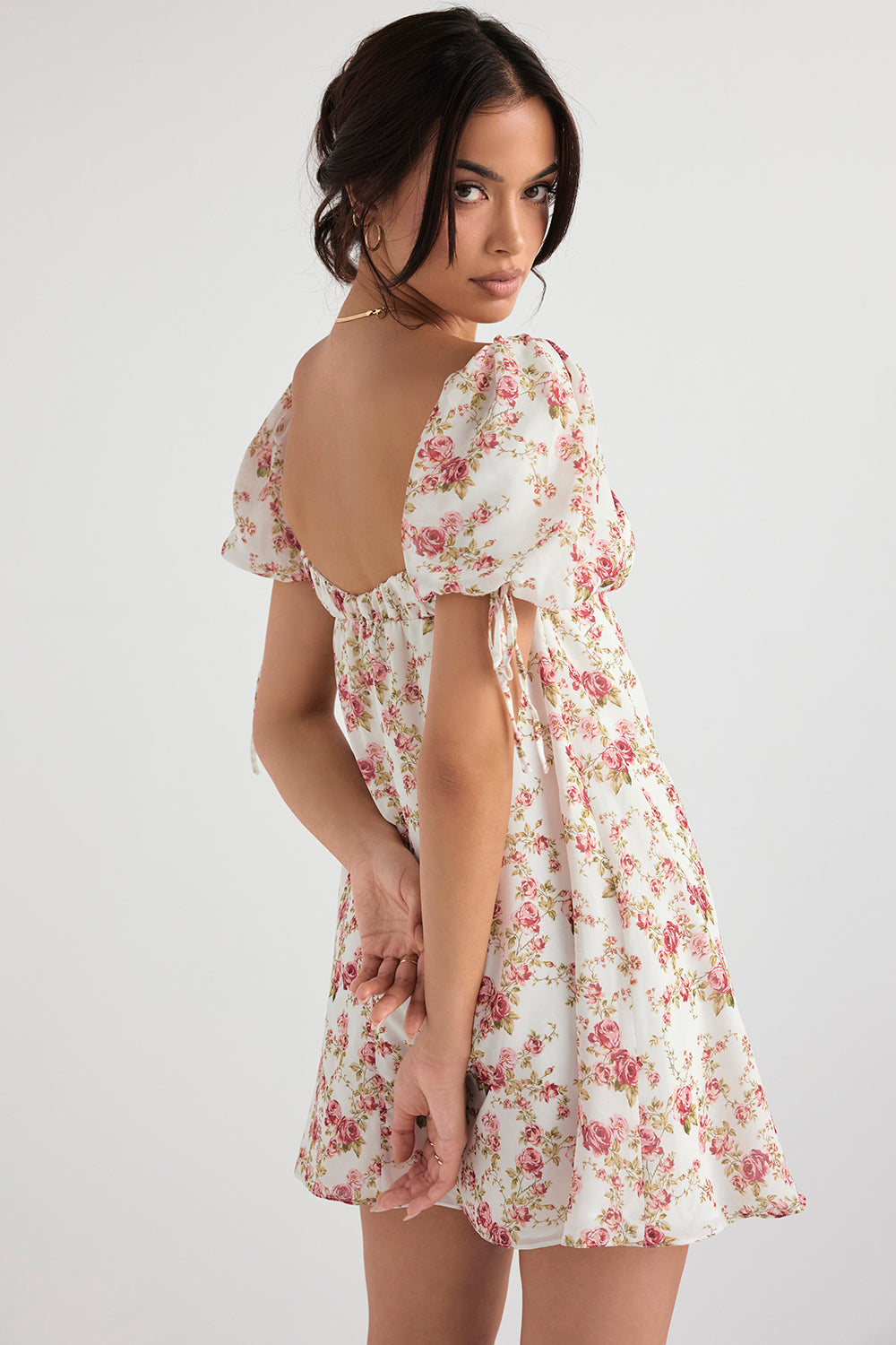 Mini Jurk | Bloemenprint & Pofmouwen | Romantisch en Luchtig