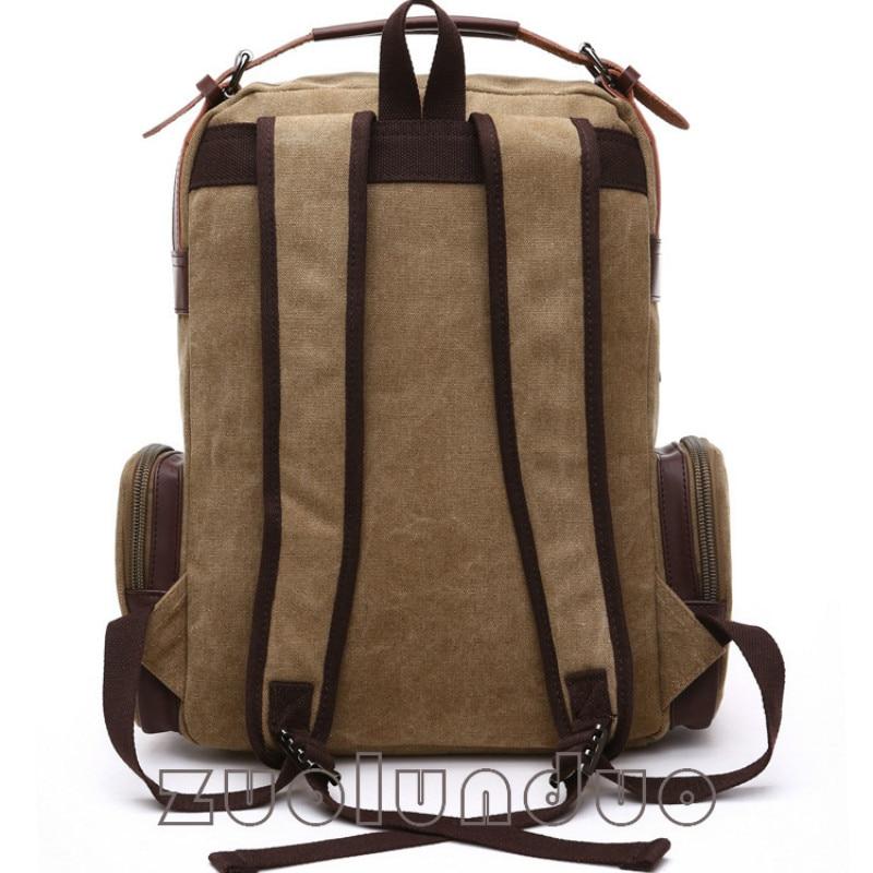 Rugzak | Canvas & Leerlook | Ruim & Georganiseerd | Perfect voor school en reizen