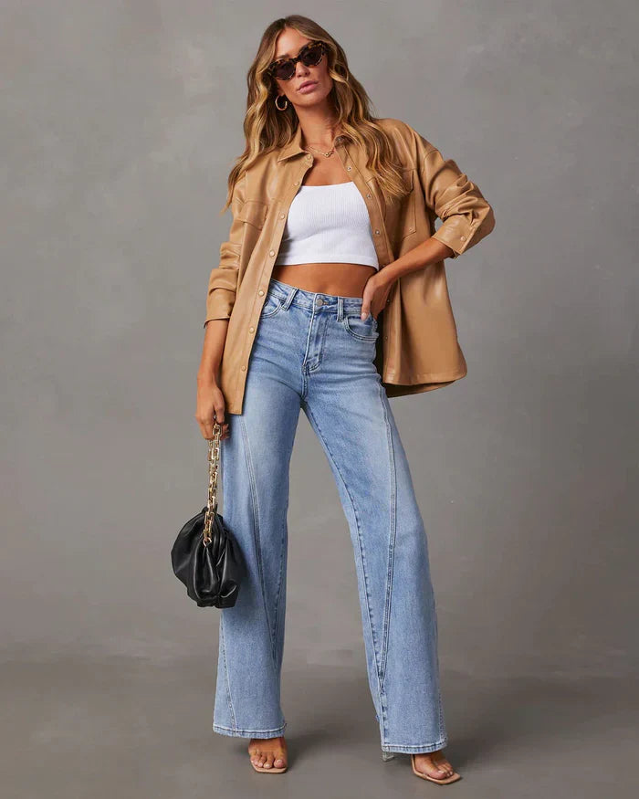 High Waist Wide Leg Jeans | Denim | Flatterende Pasvorm