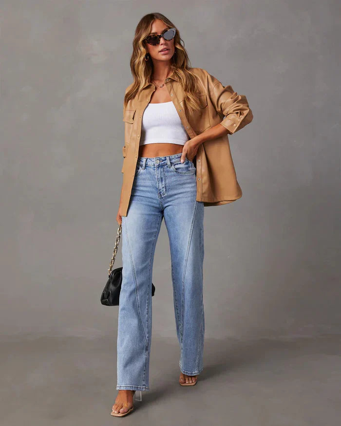 High Waist Wide Leg Jeans | Denim | Flatterende Pasvorm