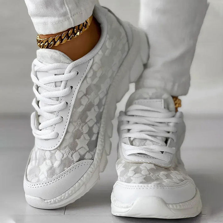 Dames Sneakers | Kant Detail | Elegant en Comfortabel