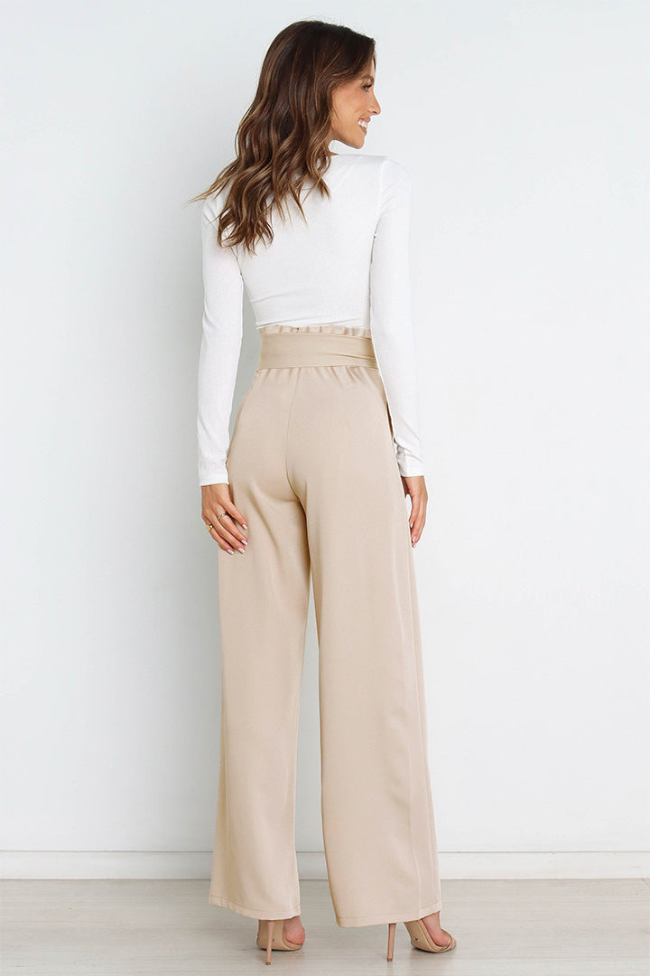 Wide Leg Broek | Strikceintuur | Elegant en Tijdloos