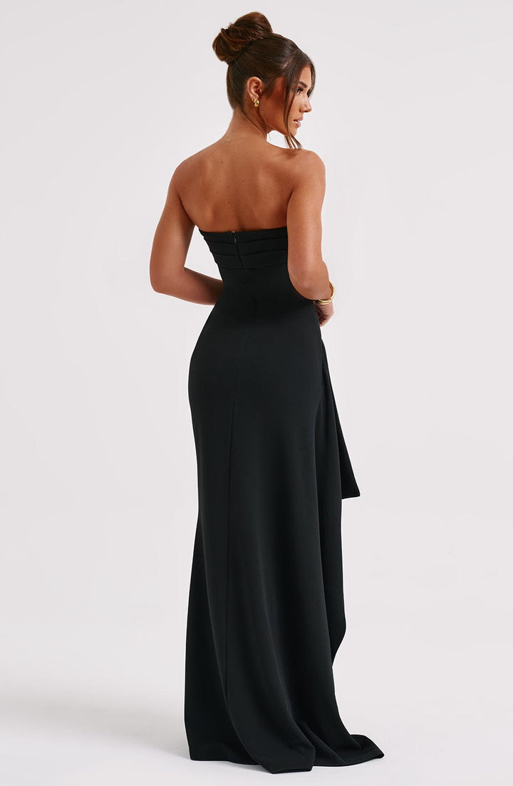 Strapless Maxi Jurk | Hoge Split | Elegant en Verfijnd
